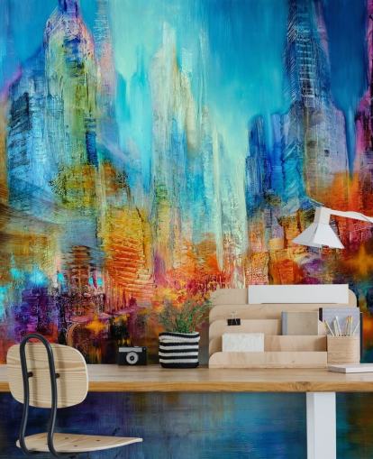 mångfärgad abstrakt målning tapeter mångfärgad abstrakt målning tapeter