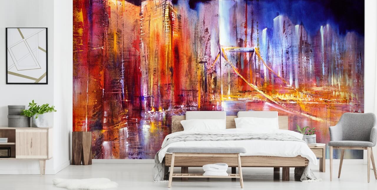 carta da parati colorata pittura ponte carta da parati colorata pittura ponte