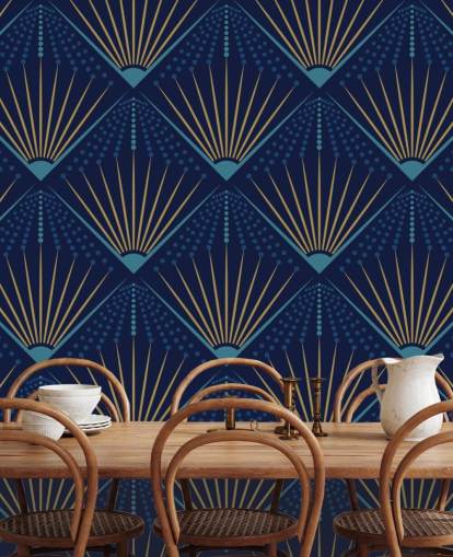 papier peint doré et bleu papier peint doré et bleu