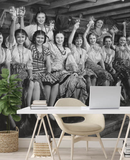 black and white photo of ladies raising glasses wallpaper black and white photo of ladies raising glasses wallpaper