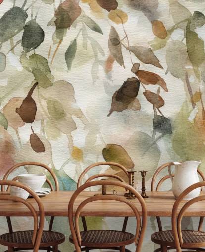 neutral floral wallpaper mural called Fall Cascade by Carol Robinson for living rooms and bedrooms neutral floral wallpaper mural called Fall Cascade by Carol Robinson for living rooms and bedrooms