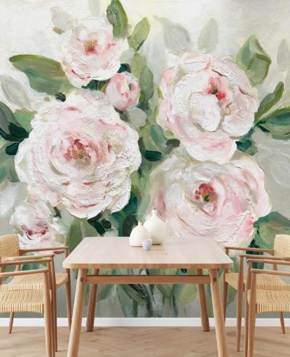 flores rosa e brancas com folhas verdes papel de parede flores rosa e brancas com folhas verdes papel de parede