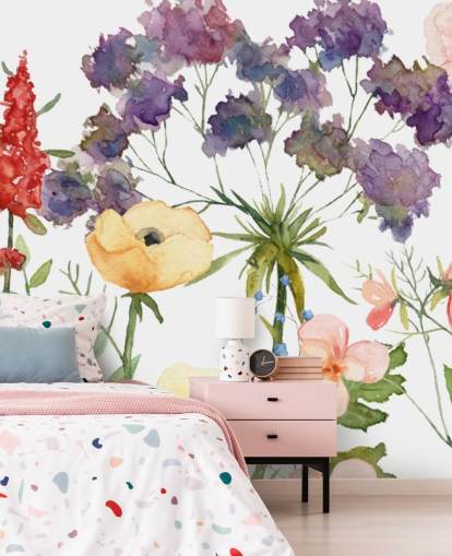 colourful floral wallpaper colourful floral wallpaper