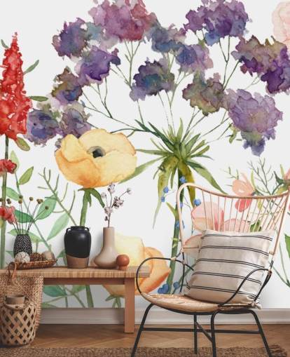 colourful floral wallpaper colourful floral wallpaper