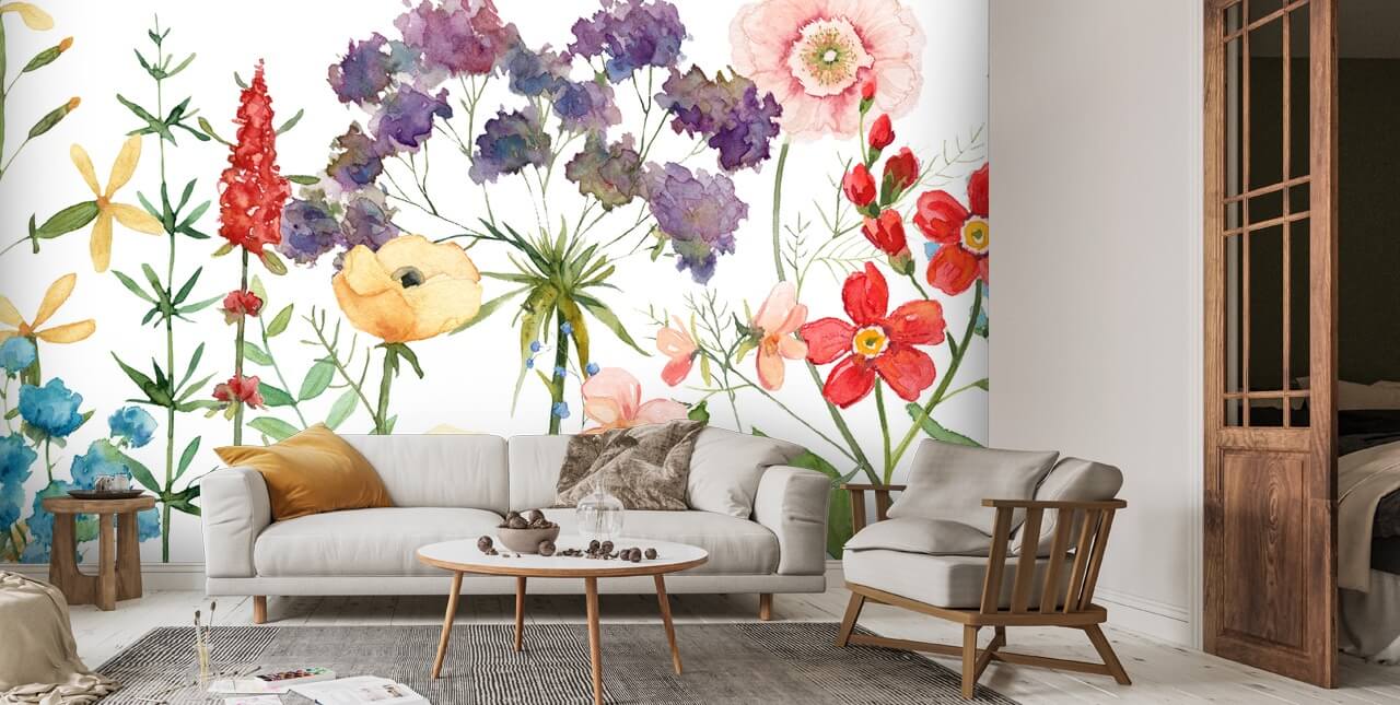 Wildflower Sketchbook Wallpaper | Wallsauce AU