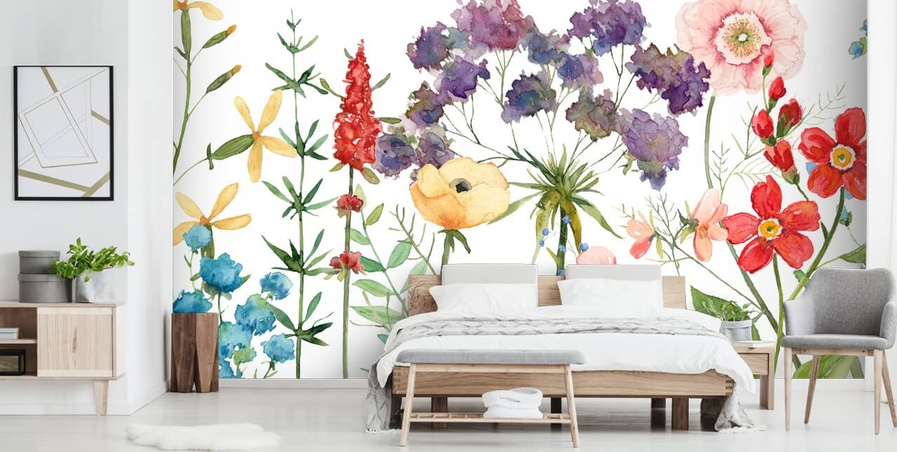 färgglada blommiga tapeter färgglada blommiga tapeter