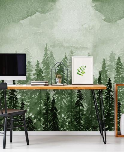 watercolour painted trees wallpaper watercolour painted trees wallpaper