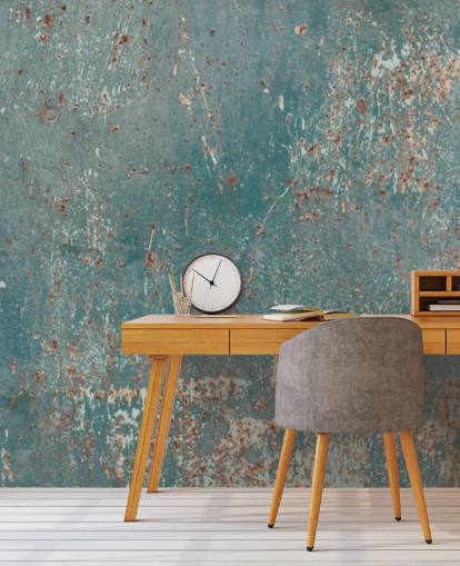 mural de papel de parede industrial azul e cobre chamado Industrial Grunge para quartos, bares e cozinhas mural de papel de parede industrial azul e cobre chamado Industrial Grunge para quartos, bares e cozinhas