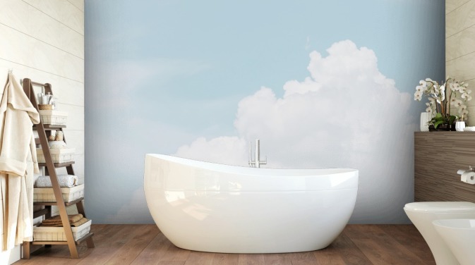 cloudy blue sky wallpaper