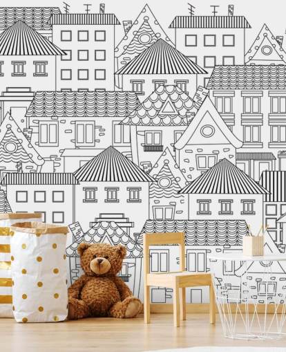 fondo de pantalla doodled houses fondo de pantalla doodled houses