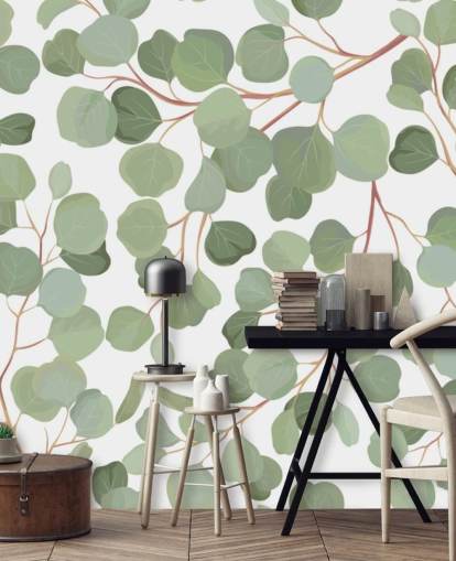 sage green leaves wallpaper sage green leaves wallpaper