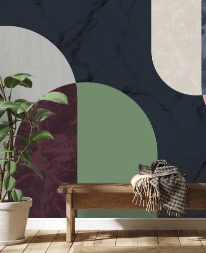 tumma Bauhaus tyyli muotoja tapetti tumma Bauhaus tyyli muotoja tapetti