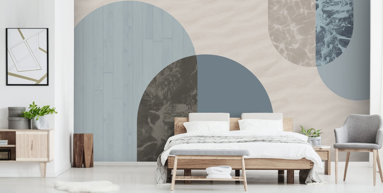 blue bauhaus style shapes wallpaper blue bauhaus style shapes wallpaper