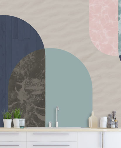 forme bauhaus blu, blu e rosa forme bauhaus blu, blu e rosa