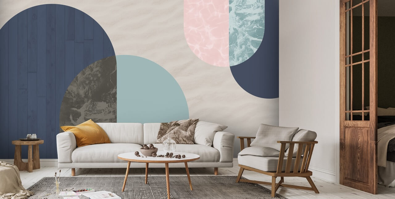 Abstract Pillars Wall Mural | Wallsauce UK