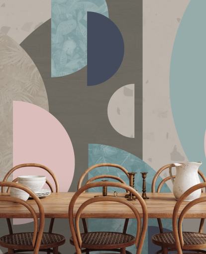 papier peint formes rose et bleu pastel papier peint formes rose et bleu pastel