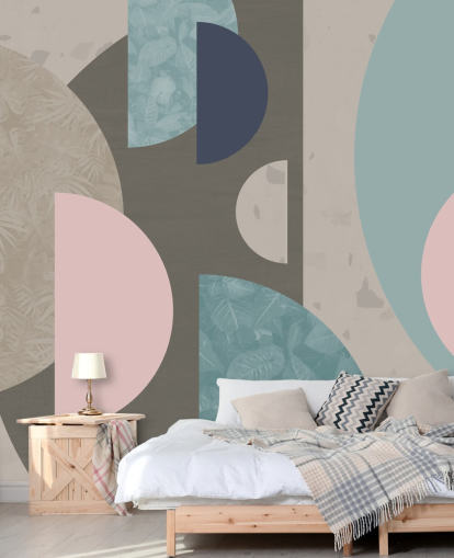 pastellrosa und blaue Formen Tapete pastellrosa und blaue Formen Tapete