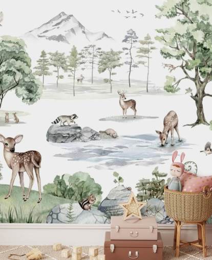 adorable forest animals nursery wallpaper adorable forest animals nursery wallpaper