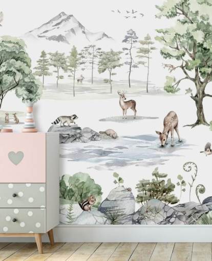 adorable forest animals nursery wallpaper adorable forest animals nursery wallpaper