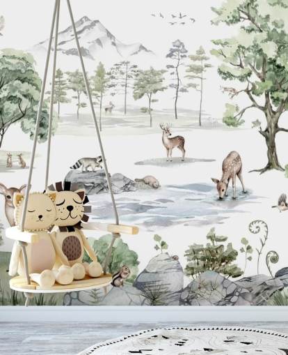 adorable forest animals nursery wallpaper adorable forest animals nursery wallpaper