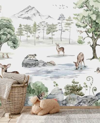 adorable forest animals nursery wallpaper adorable forest animals nursery wallpaper