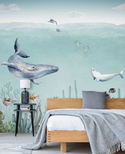 whale, fish and ocean wallpaper) whale, fish and ocean wallpaper)