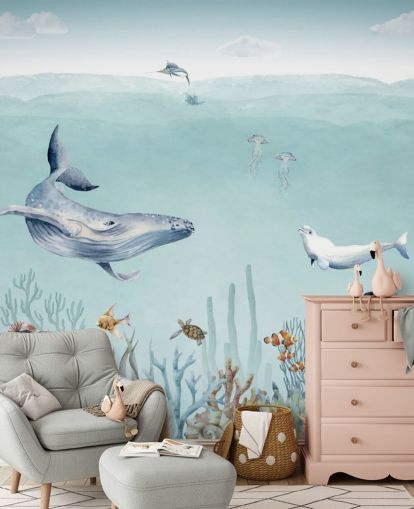 baleia, peixe e oceano (papel de parede) baleia, peixe e oceano (papel de parede)