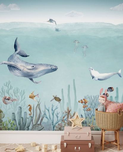 whale, fish and ocean wallpaper) whale, fish and ocean wallpaper)