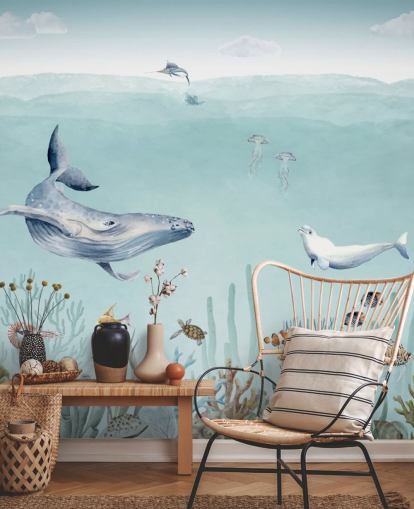 whale, fish and ocean wallpaper) whale, fish and ocean wallpaper)