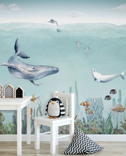 whale, fish and ocean wallpaper) whale, fish and ocean wallpaper)