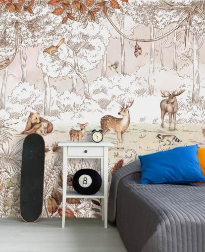 autumn cute animals in forest wallpaper autumn cute animals in forest wallpaper