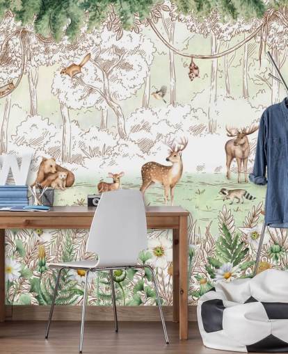 schattige dieren in bosbehang schattige dieren in bosbehang