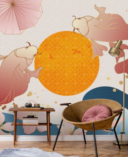 orientalsk koi fisk tapet orientalsk koi fisk tapet