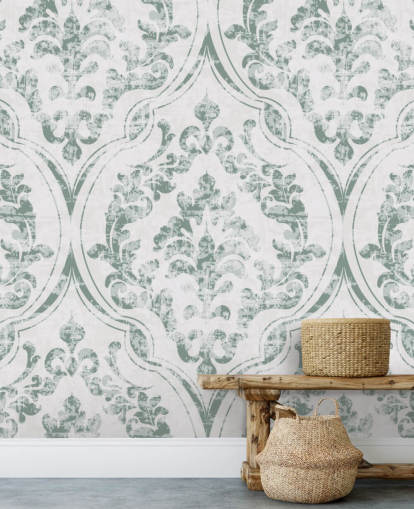 papier peint à motif vert vintage papier peint à motif vert vintage