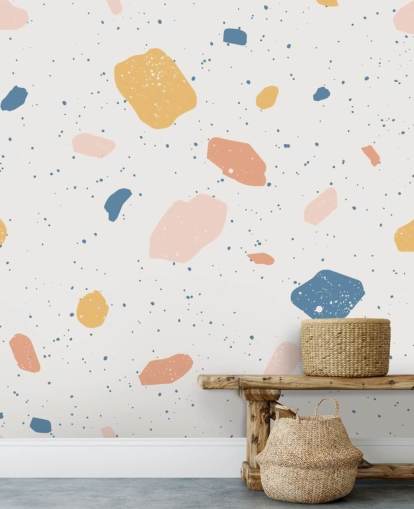 pastel tonet terrazzo tapet pastel tonet terrazzo tapet