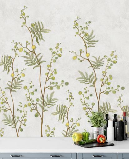 green and yellow chinoisiere branches wallpaper green and yellow chinoisiere branches wallpaper