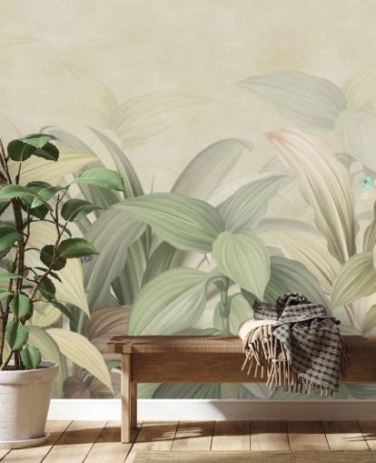 pale green leaf jungle wallpaper pale green leaf jungle wallpaper