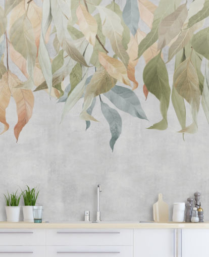 green and golden brown hanging leaves wallpaper green and golden brown hanging leaves wallpaper