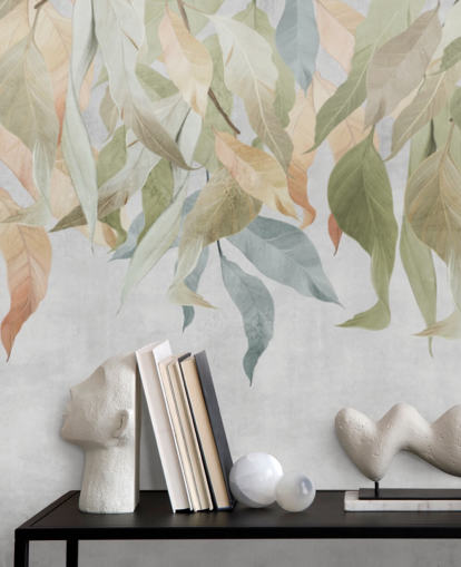 green and golden brown hanging leaves wallpaper green and golden brown hanging leaves wallpaper