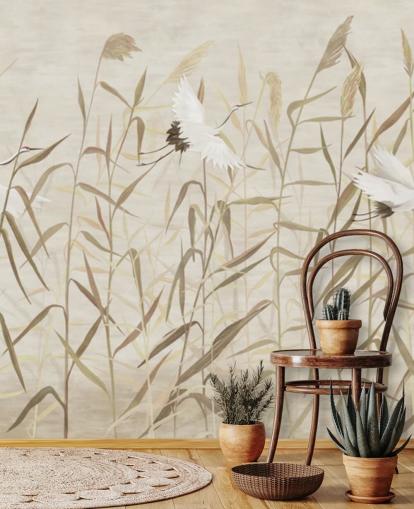 garças voadoras entre juncos papel de parede garças voadoras entre juncos papel de parede