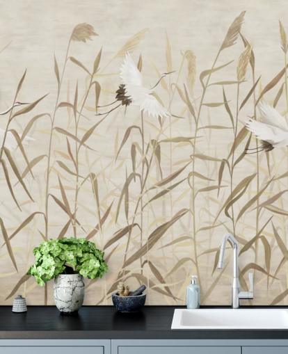 flying herons amongst reeds wallpaper flying herons amongst reeds wallpaper