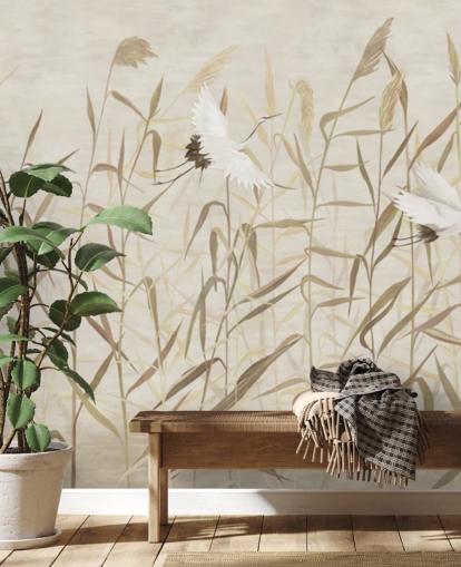 flying herons amongst reeds wallpaper flying herons amongst reeds wallpaper