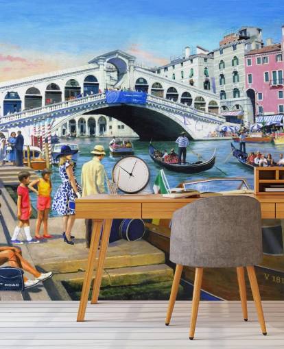 Venetsian silta ja gondolas tapetti Venetsian silta ja gondolas tapetti