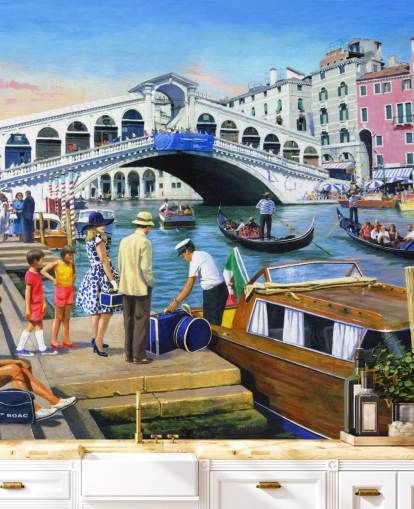 Venezia bro og gondoler tapet Venezia bro og gondoler tapet