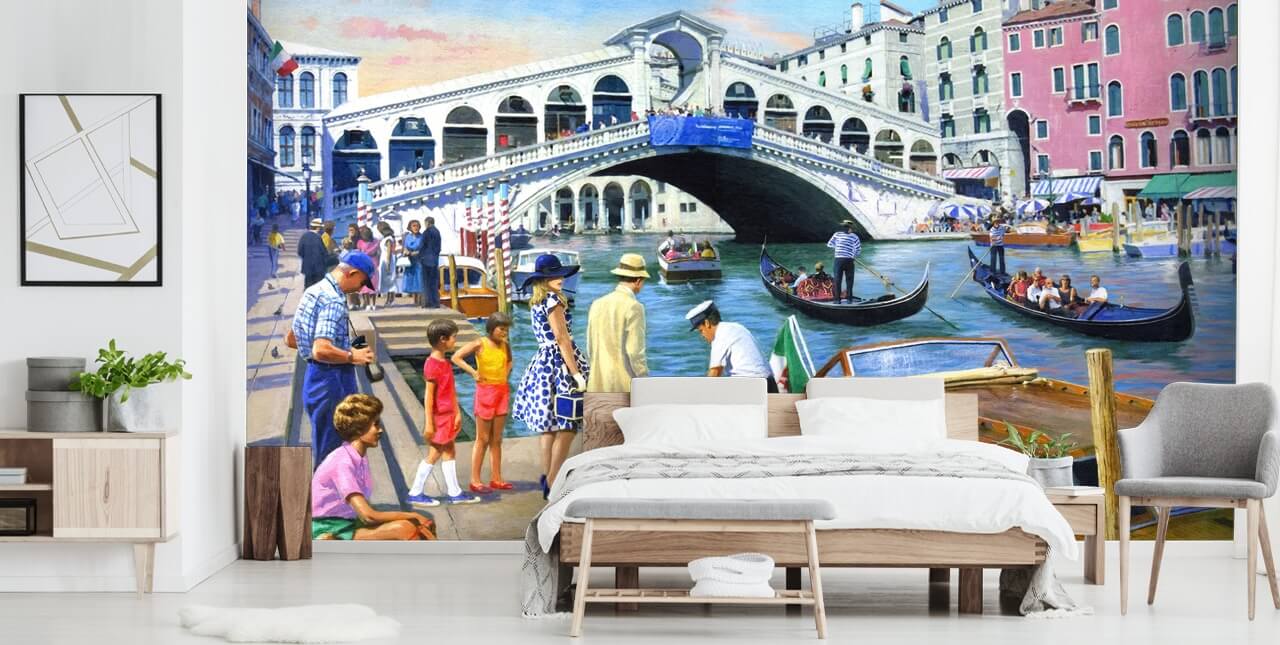Venezia bro og gondoler tapet