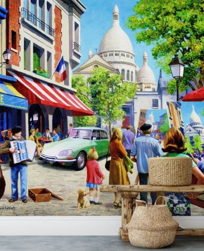 sacre couer and parisian streets in past wallpaper sacre couer and parisian streets in past wallpaper