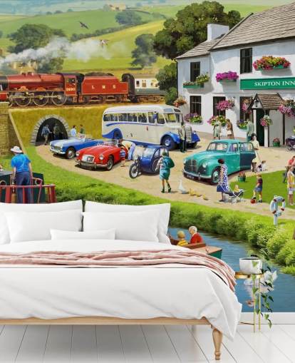 people in the yorkshire dales by canal and hills wallpaper people in the yorkshire dales by canal and hills wallpaper