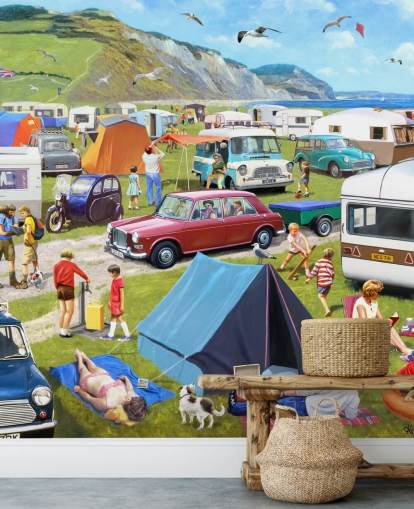 cars and tents parked by coast with people sunbathing wallpaper cars and tents parked by coast with people sunbathing wallpaper