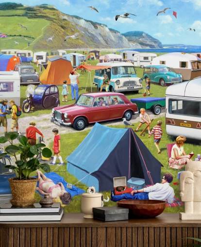cars and tents parked by coast with people sunbathing wallpaper cars and tents parked by coast with people sunbathing wallpaper