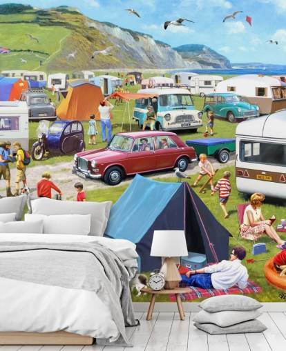 cars and tents parked by coast with people sunbathing wallpaper cars and tents parked by coast with people sunbathing wallpaper